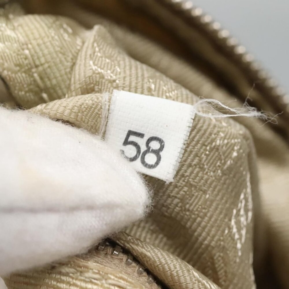 Authentic PRADA Shoulder Bag Nylon Leather Brown Silver - Picture 4 of 16